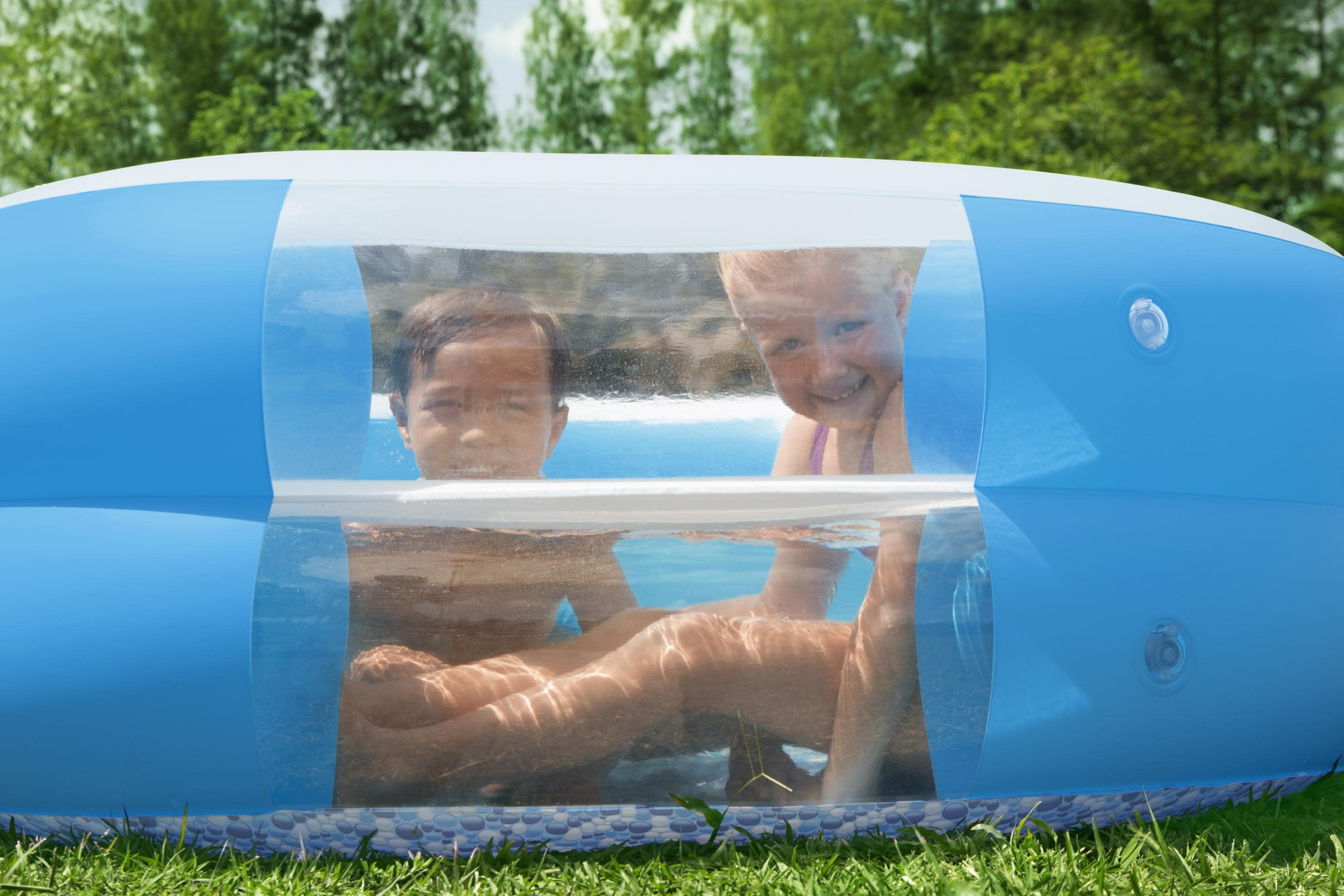H2OGO! Splashview 8' Inflatable Kiddie Pool with See-Through Window