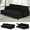 Black, variant on ACMEASE 84" Fabric Sectional Sleeper Sofa w/Adjustable Backrests, Pull Out Sofa Bed w/USB Charger Port& Reversible Storage Chaise,Convertible L-Shaped Sofa with Cup Holders for Living Room,Black
