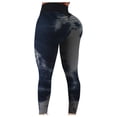 thumbnail image 2 of YUEHUA Women's Tie-Dye Honeycomb Yoga Leggings, Tummy Control Butt Lifting Pants, Stretchy Compression Workout Tights for Casual, 2 of 7