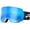 Blue, variant on Unisex Ski Goggles, Dual Anti-Fog UV Protection Lenses, Snow Goggles for Snowboarding & Snowmobiling, White Matte, Cherry Pink Lens