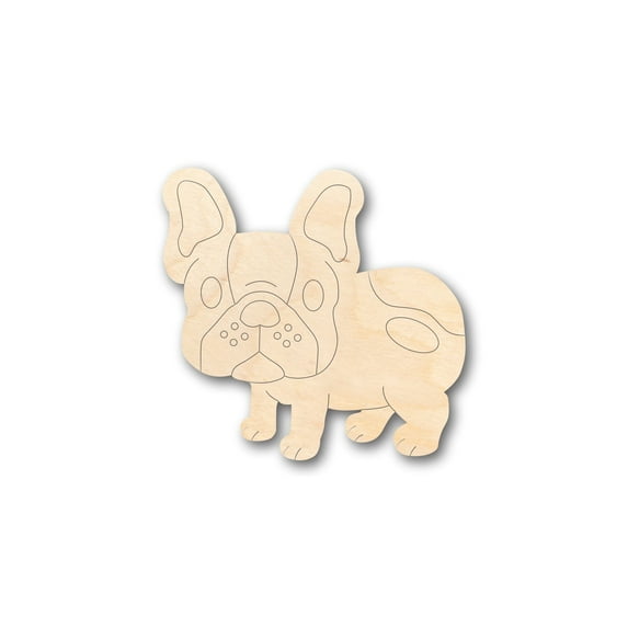 Unfinished Wood Cute Dog Shape - Craft - up to 36" DIY 18" / 1/2"