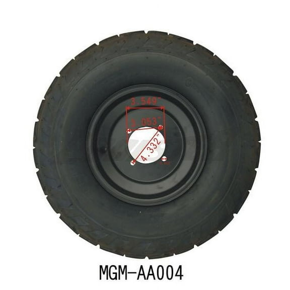 Coolster Rear Wheel WHR-19 for 3150DX-2, 3150DX-4 All-Terrain Vehicle, 22x10-10, 1-Pack