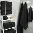 thumbnail image 2 of American Soft Linen Luxury 4 Piece Bath Towel Set, 100% Cotton Turkish Bath Towels for Bathroom, Black, 2 of 9