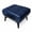 Blue, variant on Small Footstool Ottoman - Stylish and Functional Modern Faux Leather Footrest for Extra Seating in Living Room, Entryway, or Office