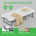 thumbnail image 3 of Vebreda Folding Bed with Mattress for Adults, Cot Size Rollaway Bed, Portable Foldable Bed with Mattress & Metal Frame for Easy Storage, 75"x 31", 3 of 8