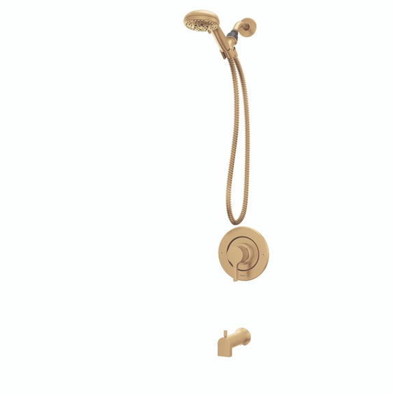 Moen Beric Bronzed Gold Single Handle Modern Tub and Shower Faucet with Handshower, Valve Included