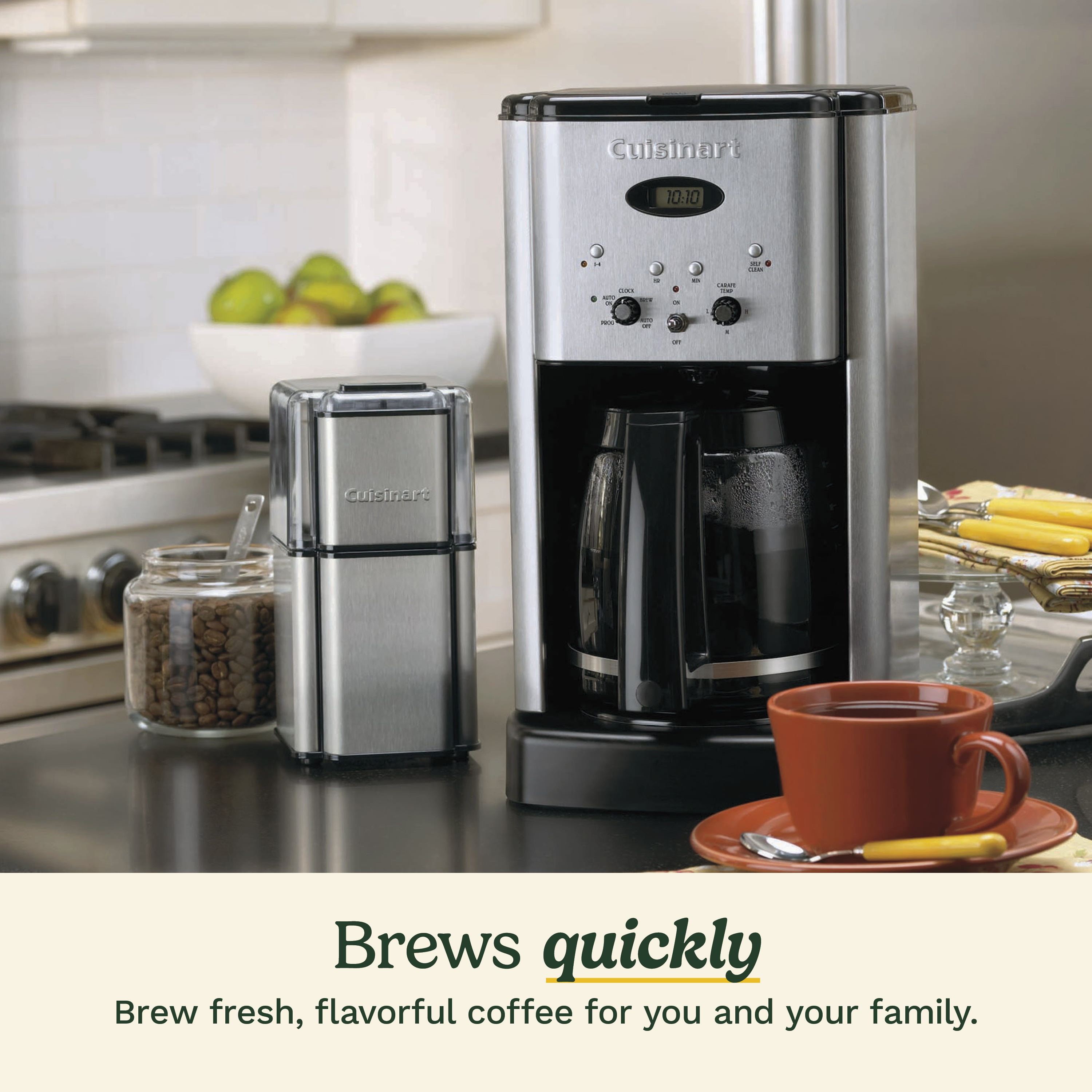 Cuisinart Brew Central Cafetière programmable 12 tasses en acier inoxydable avec carafe