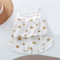 thumbnail image 2 of SROBPTY Toddler Girls Summer Set Print Crew Neck Sleeveless Top Elastic Waist Short Pant for 6M-9Y, 2 of 5