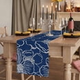 thumbnail image 2 of Table Runners 120 Inches Long Dress Scarves, Blue Flowers Farmhouse Coffee/Dining/Kitchen Table Runner for Living Room, Spring Floral Botanical Modern Art 13x120 Inch, 2 of 9