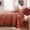 Burnt Orange, variant on Regency Heights Velvet Quilt Set, 3-Piece Quilted Coverlet Bedding Set with Matching Shams, Soft All Season Bedspread, Full/Queen, Blush