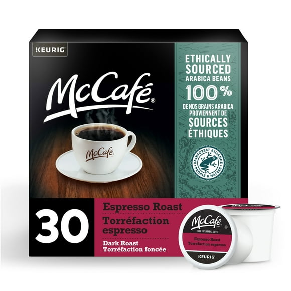 Capsules K-Cup de café Espresso de qualité supérieure McCafé, torréfaction foncée Boîte de 30