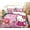 4, variant on Sanrio Kuromi Hello Kitty Cartoon Quilt Cover Without Filling Pillowcase Three-piece Set Holiday Christmas Gift(1Duvet cover+2pillowcases)