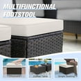 thumbnail image 3 of INTER HUT Stone Creek Patio Outdoor 5 Piece Wicker Conversation Swivel Chairs Set, Ottomans,Side Table, Beige Cushions, 3 of 9