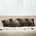 thumbnail image 3 of Ambesonne Fantasy Throw Pillow Cover 4 Pack, Clock Dream Sky Fiction, 16", Brown and Teal, 3 of 6