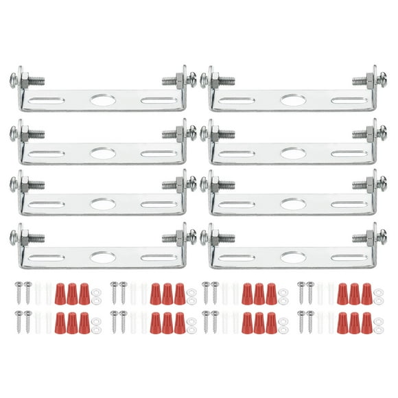 Uxcell 70mm (2.76") Universal Light Fixture Mounting Bracket Kit, Light Crossbar Round Ceiling Plate with Screw 8 Set