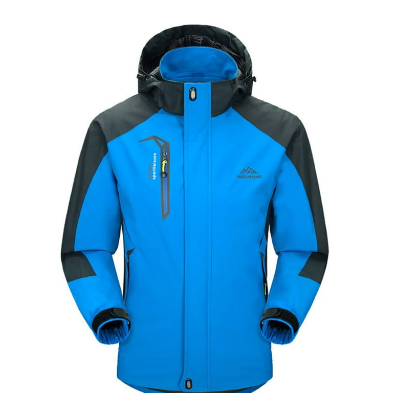 Men Waterproof Jackets Softshell Removable Hat Outdoor Sport
