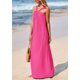 thumbnail image 4 of Vestido de verano PRETTYGARDEN para mujer 2025, con tiras sueltas, rosa, 4 of 8