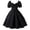 R70/Black, variant on Vividxx Girls Dresses Elegant Girls Heart Neckline Sleeve Little Black Dress Summer Party Formal Gown 7-8 Years