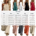 thumbnail image 3 of Hvogkswy Button Down Jumpsuits for Women Casual Sleeveless Wide Leg Romper with Pockets Comfy Loose Summer Beach Vacation Jumpsuit, 3 of 7