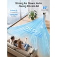 thumbnail image 2 of 35" Evaporative Air Cooler, 3-In-1 Swamp Cooler, Portable Air Conditioners No Windows Needed, 3 Speeds, 4 Ice Packs, 12H Timer, 80? Oscillation, Remote, AC Cooling Fan for Bedroom, Room, 2 of 6