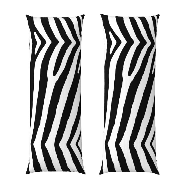 Fotbe Zebra Funda para Almohada Corporal con Diseño, Funda de Microfibra Ultrasuave de 20x54 Pulgadas, Ropa de Cama Elegante