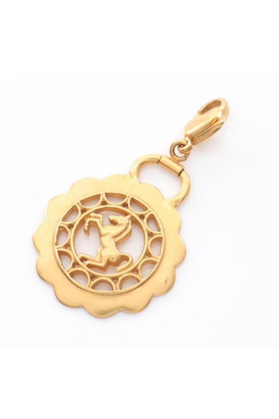 Pre-Owned Hermes Herms Cheval Fleur Pendant Top Jewelry GP (Gold Plated) Women's... (Good)