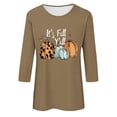 thumbnail image 5 of Sentmoon Vêtements d'Halloween Grande Taille Manches Longues Col Rond Blouse Femme Ample avec Imprimé Hauts Mode pour Femmes Tendance Doux et Confortable Automne et Hiver Kaki G, 5 of 5