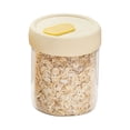 thumbnail image 4 of BINGLI 400ml Clear Glass Food Jar with Silicone Lid - Airtight Microwave-Safe Canning Jar Container, Wide Mouth for Cereal, Snacks & Spices, 4 of 6