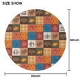 thumbnail image 6 of Happy Thanksgiving Turkey Fall Leaves Pumpkin Round Tablecloth 60" X 60",Wrinkle Wipeable Table Cloth for Kitchen Dining Room Picnic Patio Party, 6 of 6