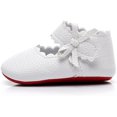 thumbnail image 5 of Baby Girls Ballet Dress Shoes - Mary Jane Soft Sole Sidebow Toddler Moccasins, 5 of 7