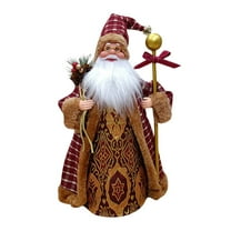 Christmas Tree Top Ornament - Santa Claus & Star Design, Home Holiday Decor, Suitable for Christmas Tree Tops, Shiny & Festive Design, Easy to Place, Adds Focus to Christmas Tree Decor, B, 5.5*11.8in