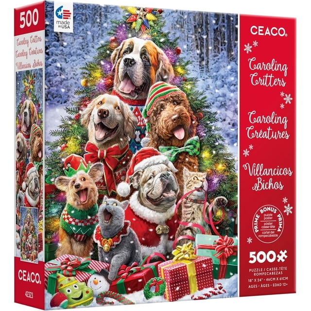 Puzle Ceaco Larry Jones Caroling Critters, 500 piezas, 46 x 61 cm