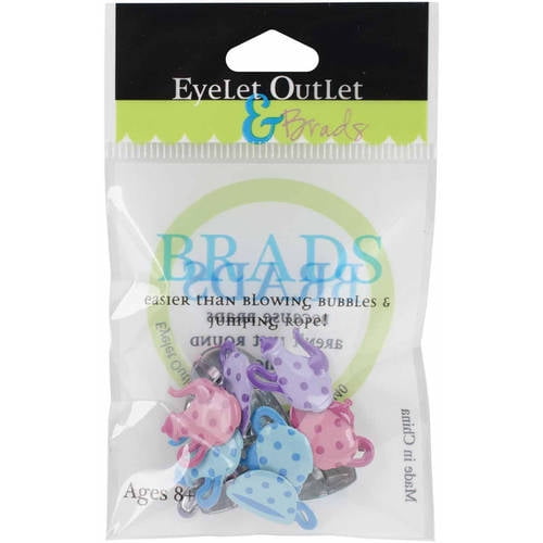 Eyelet Outlet Shape Brads, 12pk