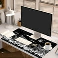 thumbnail image 2 of Black Desk Pad, Office Desk Mat, Large Mouse Pad Gaming, Waterproof Laptop DeskPad for Office and Home, Black, 31.5" x 15.7", 2 of 14