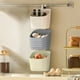 thumbnail image 1 of Cesta de Almacenamiento de Pared, Organizador Apilable Multicapa para Cocina y Baño, de Plástico Blanco/Gris/Beige, 22,8 X 19,5 X 10 Cm, 1 of 6