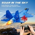 thumbnail image 2 of Roofworld RC Airplane F-35 Remote Control Jet Plane 2CH Easy to Fly for Adults Beginners (Blue), 2 of 8