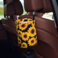 thumbnail image 5 of Round Car Trash Can 7×5.9in Waterproof, Durable, Not Easy To Fade, Easy To Install And Disassemble To Prevent Interior Pollution Yellow Sunflowers, 5 of 7