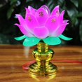 thumbnail image 1 of Lámpara de loto budista exquisita Veilleuse, ceremonia budista solemne, adoración de Buda, decoración de templo budista, regalos de decoración, 1PC, 1 of 3