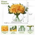 thumbnail image 2 of Senfot Hydrangea Artificial Flowers in Vase with Faux Water for Home Table Office Wedding Party Decor Yellow, 2 of 6