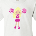 thumbnail image 4 of Inktastic Cheerleaders, Girl With Blonde Hair, Pink Uniform Youth T-Shirt, 4 of 5