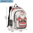 thumbnail image 2 of FORMRS School Backpack 17" Student Travel Bag with Laptop Compartment, Beige Christmas Santa, 2 of 7