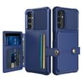 thumbnail image 3 of SaniMore Versatile Case for Samsung Galaxy A05S 6.7" 2023, Rugged PC Shell PU Leather Button Flip Card Pocket Stand Magnetic Car Mount Shockproof Anti-drop Heavy Duty Protective Cover, Darkblue, 3 of 7