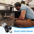 thumbnail image 5 of Uxcell 2PCS Pressure Washer Sewer Jetter Cleaning Nozzle with with 1/4" Quick Connector, 5000 PSI, for Water Pipe Sediment [Black], 5 of 6
