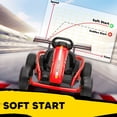 thumbnail image 5 of Qaba 24V 8.1 MPH Electric Go Kart for Kids, 7AH Battery Powered Drift Kart with Dual Motors, Soft Start, Safety Belt for Kids 8-12 Years, Red, 5 of 9
