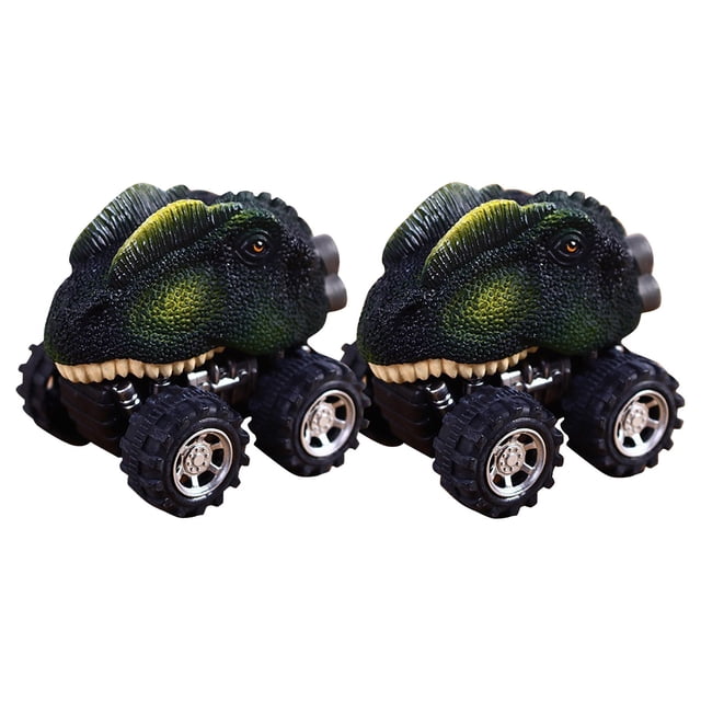 Hxlamzoo Jouets pour Enfants Cadeau pour la Journée des Enfants Jouet Dinosaure Modèle Mini Voiture Jouet à Rétrofriction Cadeau 2 Pcs Jouets Liquidation