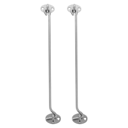 

2Pcs 12Inches Window Windproof Hook Simple and Durable Hook Stainless Steel Door Hook Door And Window Buckle Hook with Screws
