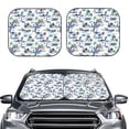 thumbnail image 2 of Goofa Hawaii Palms Pattern 2 Piece Car Windshield Sun Shade Foldable | Front Windshield Shade for Sun, Heat and UV Rays | Sunshade for Car Front Window-Small, 2 of 7