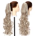 thumbnail image 3 of Sego Long Thick Claw Ponytail Hair Extension Synthetic Curly Real Hair Piece Big Wave Clip in Hair Extensions For Women, 3 of 10