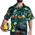 thumbnail image 4 of Platypus Men's Short Sleeve Poplin Shirts with Spread Collar Tops, Casual Printed Button Down Short Summer Beach Shirts for Men and Women, 4 of 6