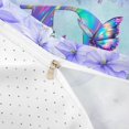 thumbnail image 4 of Erosebridal Purple Butterfly Queen Duvet Cover Set for Girls, Garden Flower Floral Bedding, Monogrammed D, Reversible, 1 Duvet Cover and 2 Pillowcases (No Comforter), 4 of 5